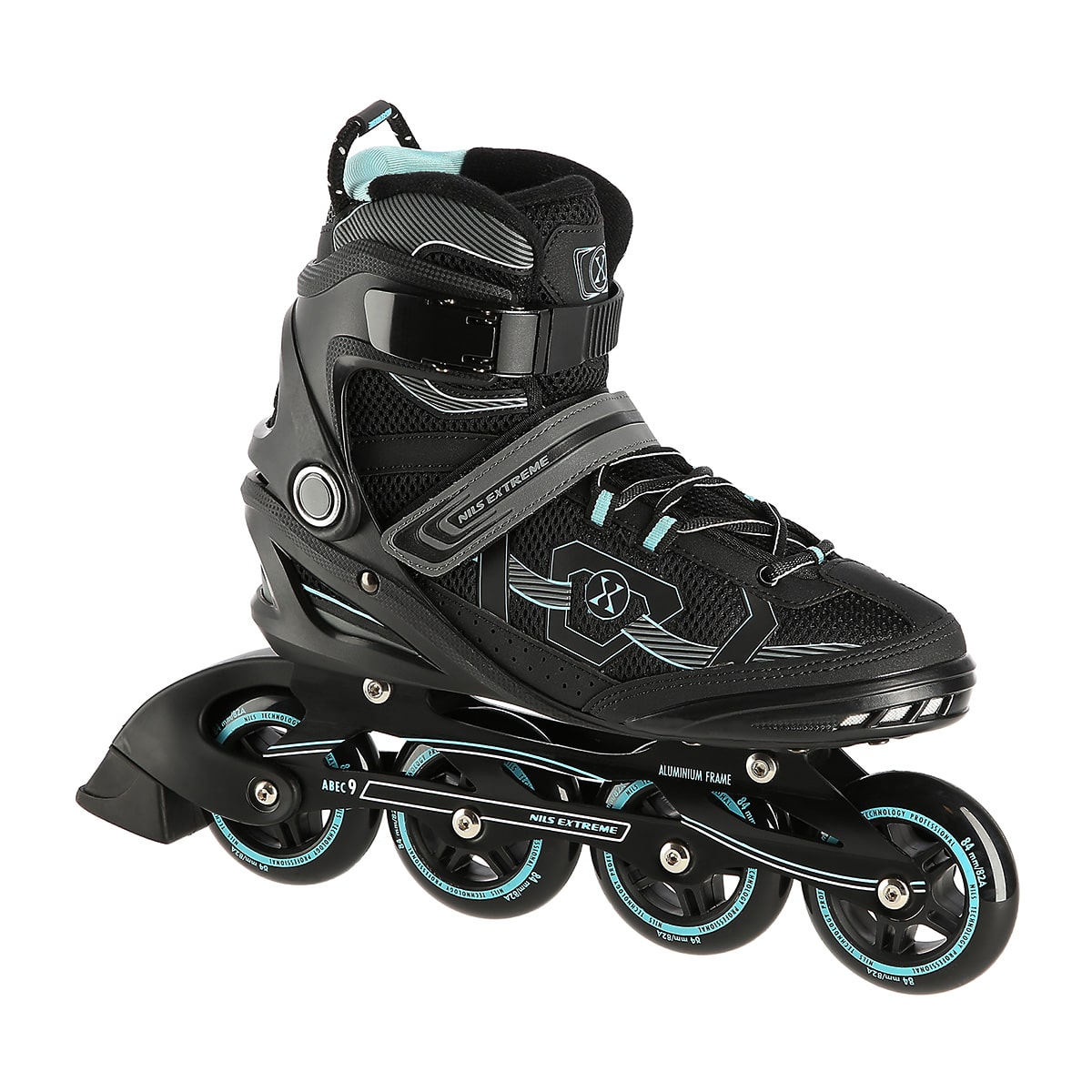 Nils Extreme Inline rullaluistimet NA9157 musta-minttu 42