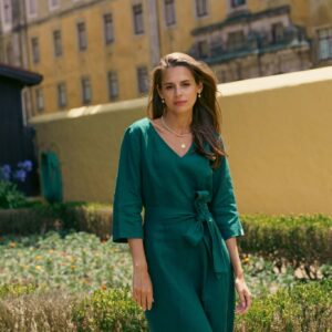 Vera Pellavamekko Tummanvihreä