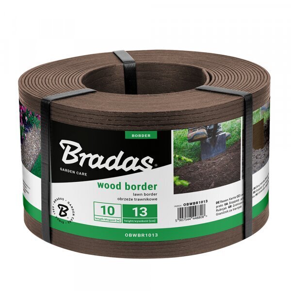 Nurmen reunanauha Bradas Wood Border, 10 m, ruskea