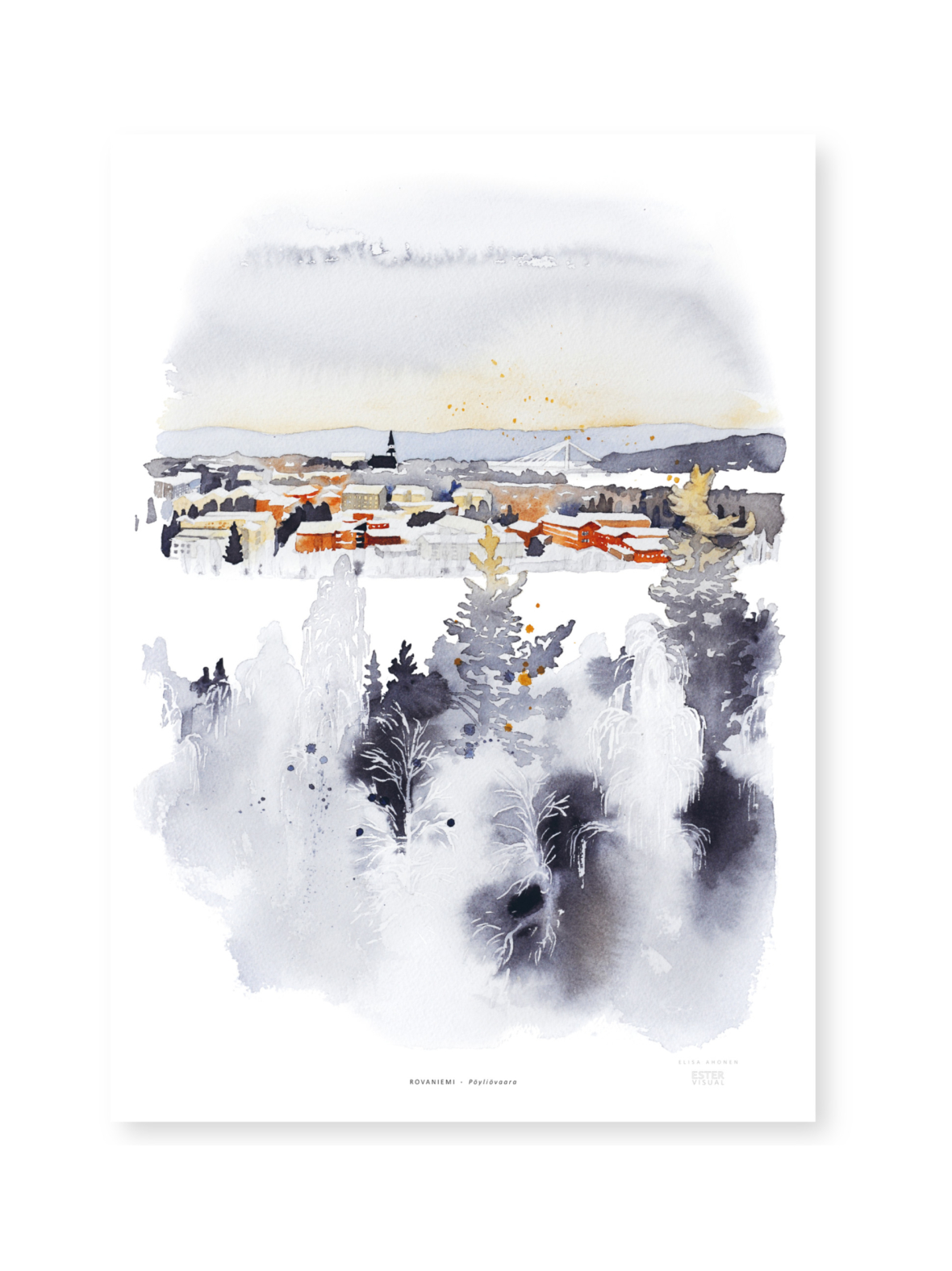 Juliste rovaniemi pöyliövaaralta 50x70 cm