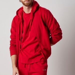 Men's Zip-Up Sweatsuit Set Red