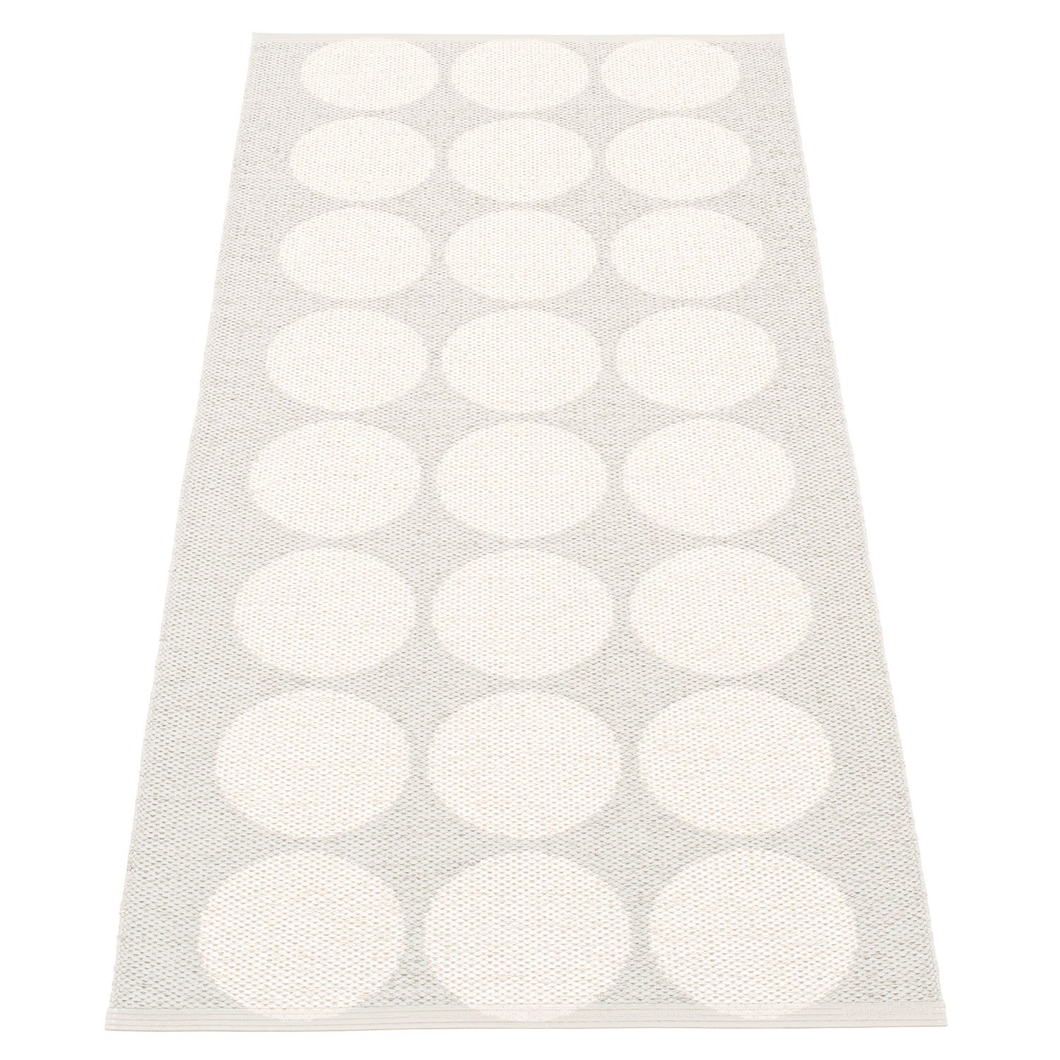 Pappelina, Hugo matto 70x160 cm white metallic / fossil grey