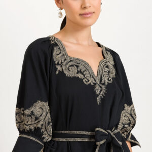 Philosophy Embroidered Dress Onyx Black
