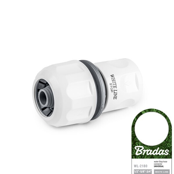 Pikaliitin 1/2"-5/8"-3/4"STOP-järjestelmällä WHITE LINE Bradas