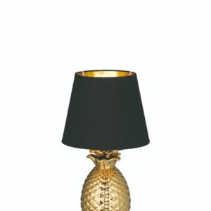 Trio Pineapple pöytävalaisin 35 cm kulta/musta