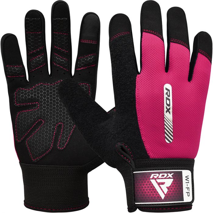 RDX Salihanskat - Gym Weight Lifting Gloves W1 Full Finger Pink - L