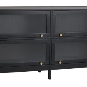 Rowico Home Kilmore 4 ovinen kaappi 150x80 musta tammi