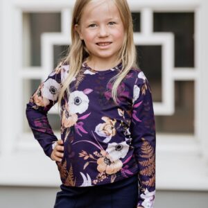Kids' Basic Print Shirt Secret Lily Purple