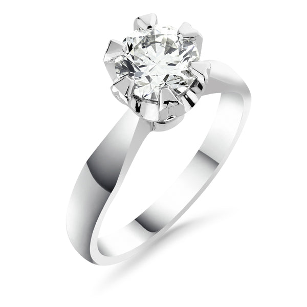 Silván Solitaire timanttisormus 1,00ct, valkokultaa, vihkisormukset