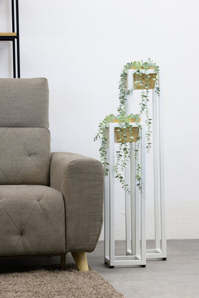 Sisustuksen yksityiskohta/ kasviteline Deco Frame 800, valkoinen