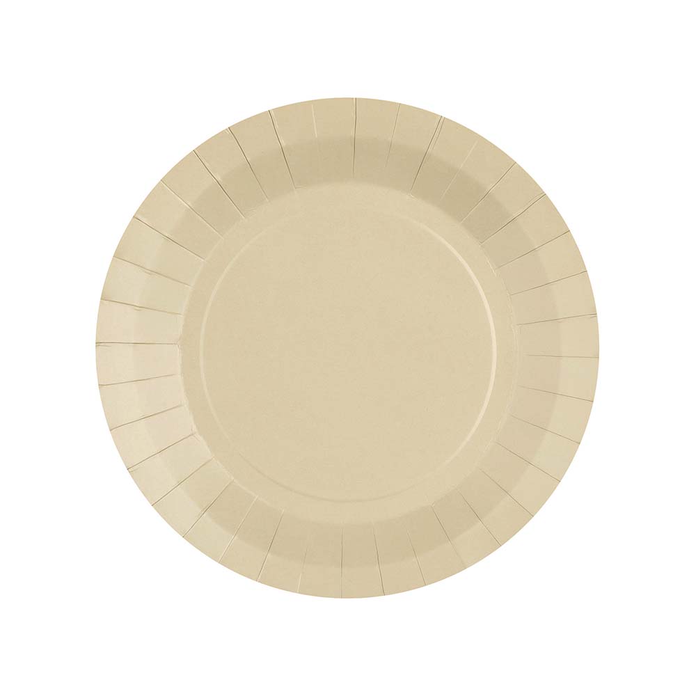 Pahvilautaset - Hiekka, 18cm, 10kpl