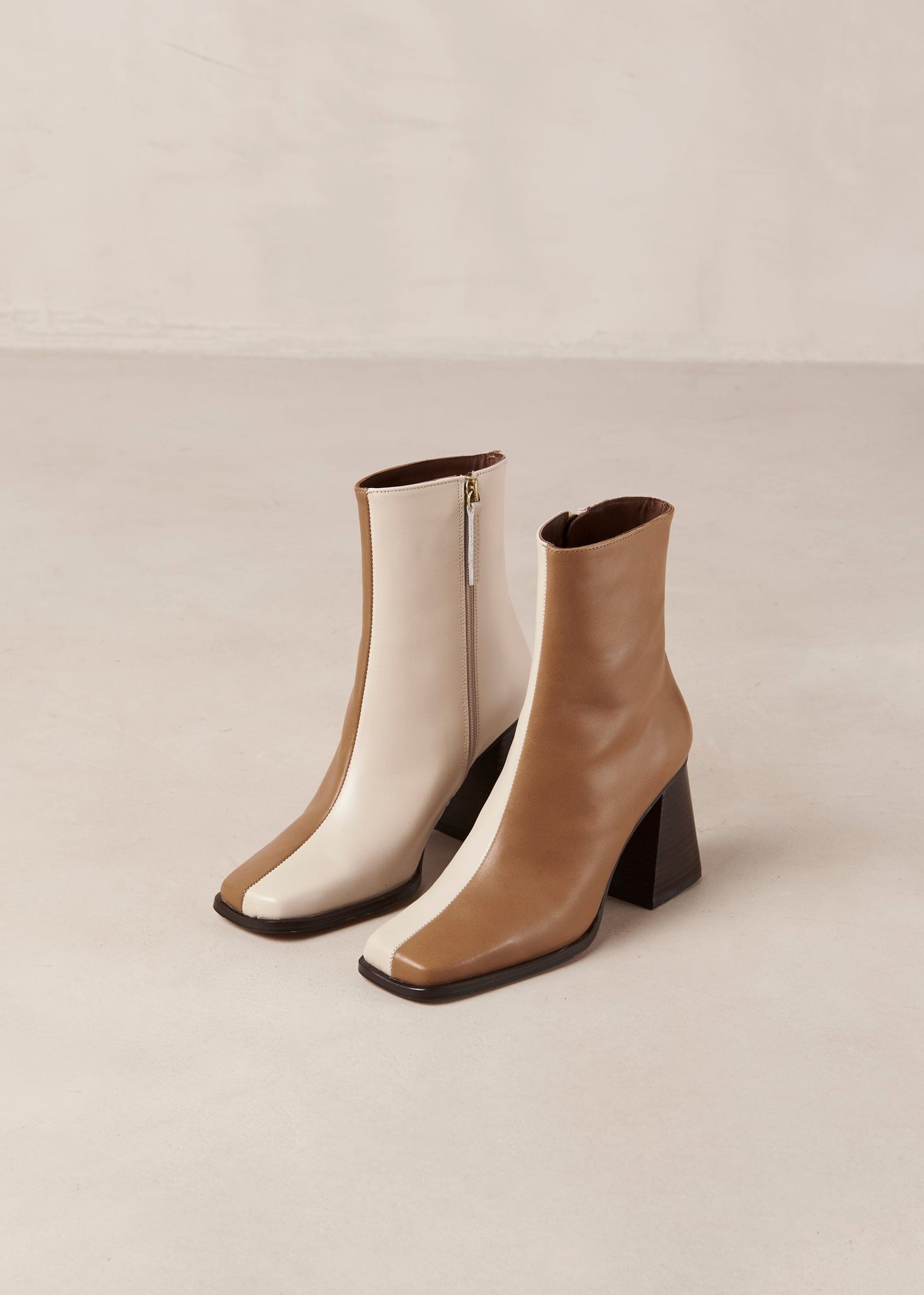 South Kaksiväriset Nahka Nilkkurit Ruskea & Beige