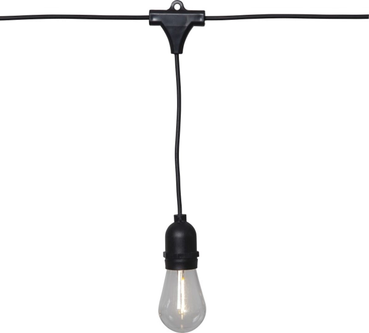 String Light ulkovalosarja 10-ledillä musta