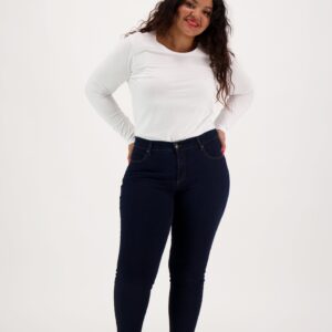 Suzie Skinny Super Stretch Tummansininen
