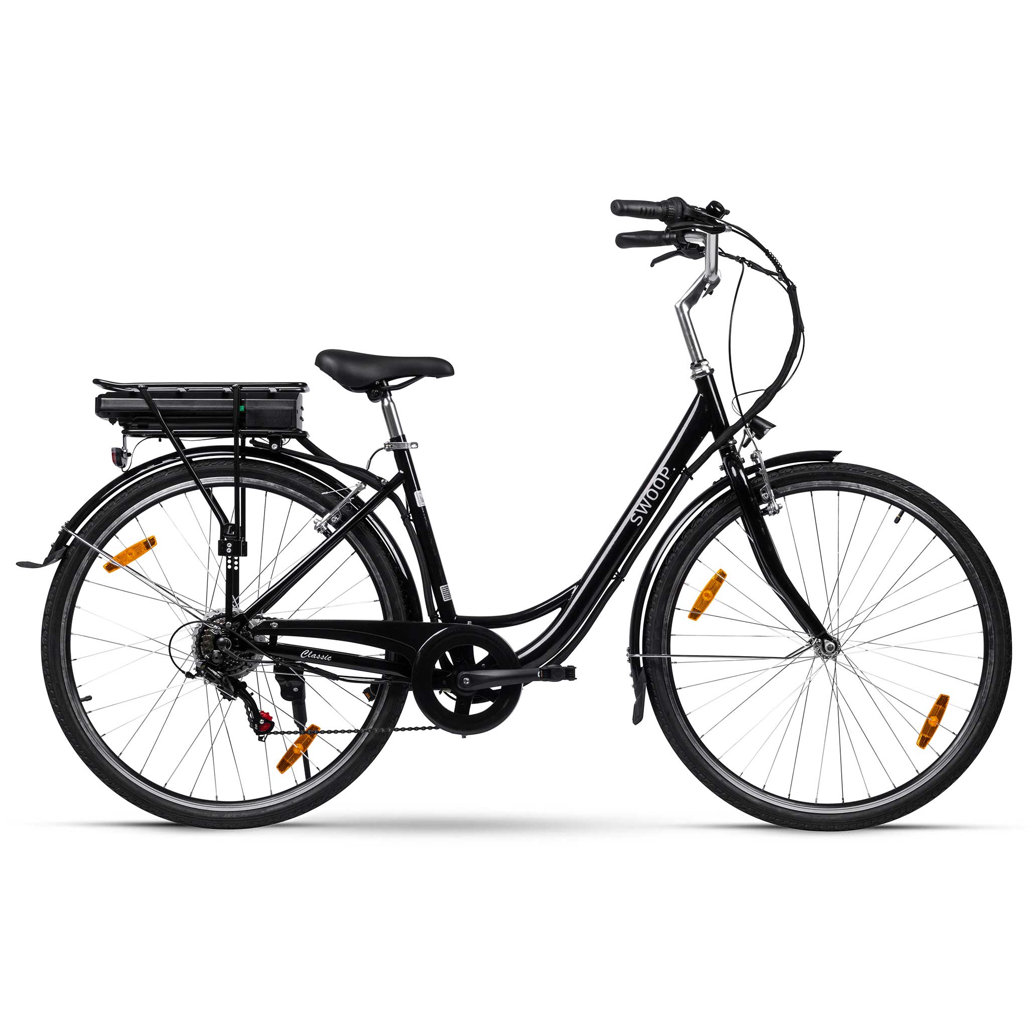 Swoop Sähköpyörä Classic, naisten 28" musta