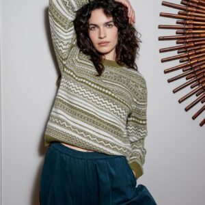 Tinsel Wool Jumper Green