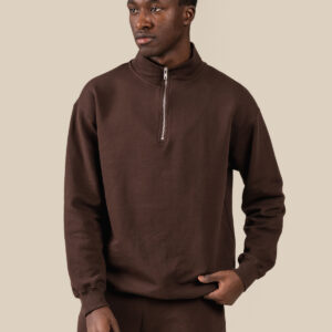 Toive Half-zip Dark Brown