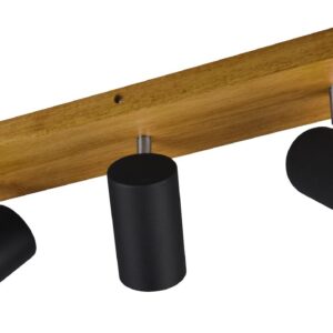 Trio Marley spotti 3-os. GU10 mattamusta/puu