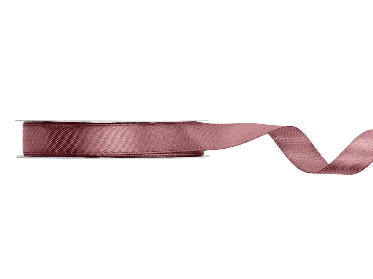 Satiininauha - Dark Dusty Rose , 12mm x 25m