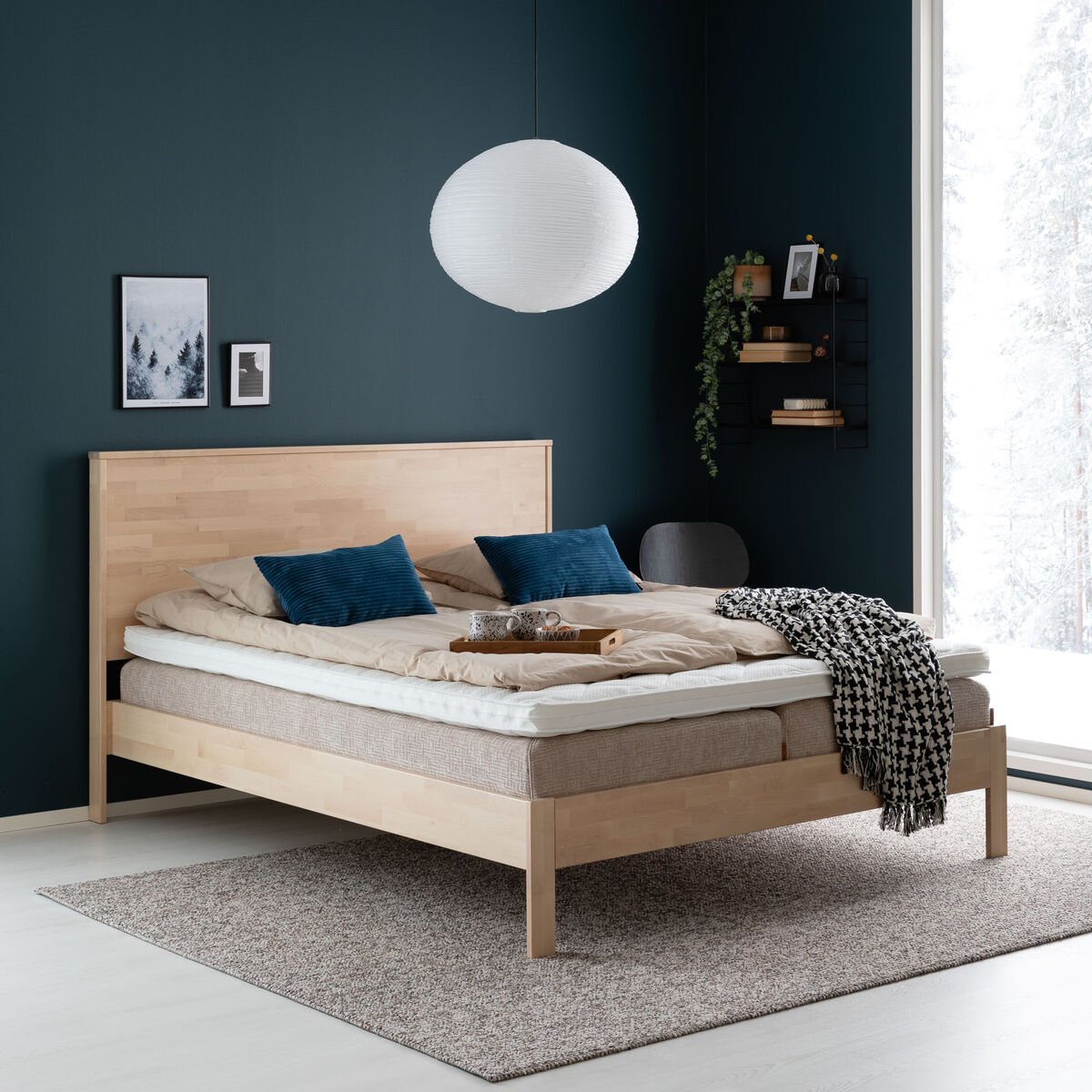 Unia Luxus joustinpatjapaketti 160x200 memory M, Relax, hiekka Omega 08