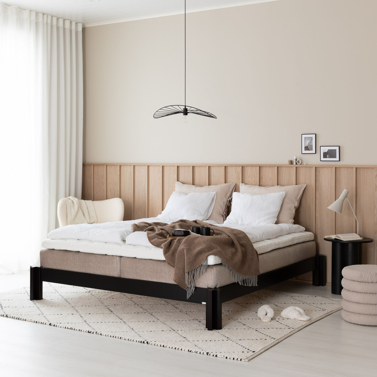 Unia Platina joustinpatjapaketti 180 M/L luonnonkumi, beige Voque 02