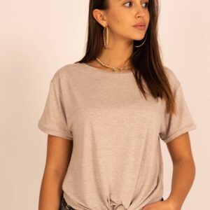 Mika Tied T-Shirt Beige