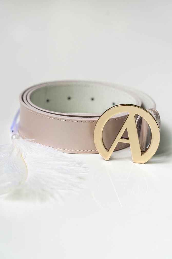 Leather Belt Powder Pink