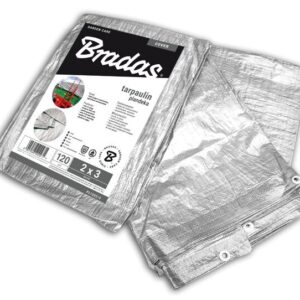 Vahvistettu pressu SILVER 120g, 6x8m, Bradas