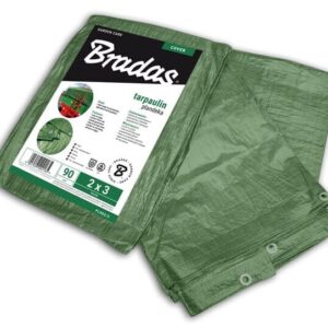 Vahvistettu puutarhapeite Bradas Green 3x4 m, 90 g m2
