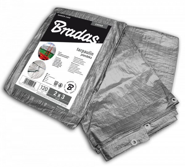 Vahvistettu suojapeite Bradas Silver, 2 x 3 m, 120 g/m²