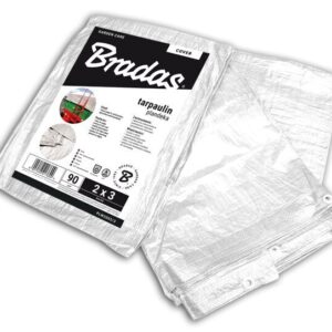 Vahvistettu suojapeite Bradas White, 2 x 3 m, 90 g/m²