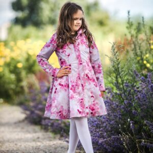 Pink Fit and Flare Coat for Girls