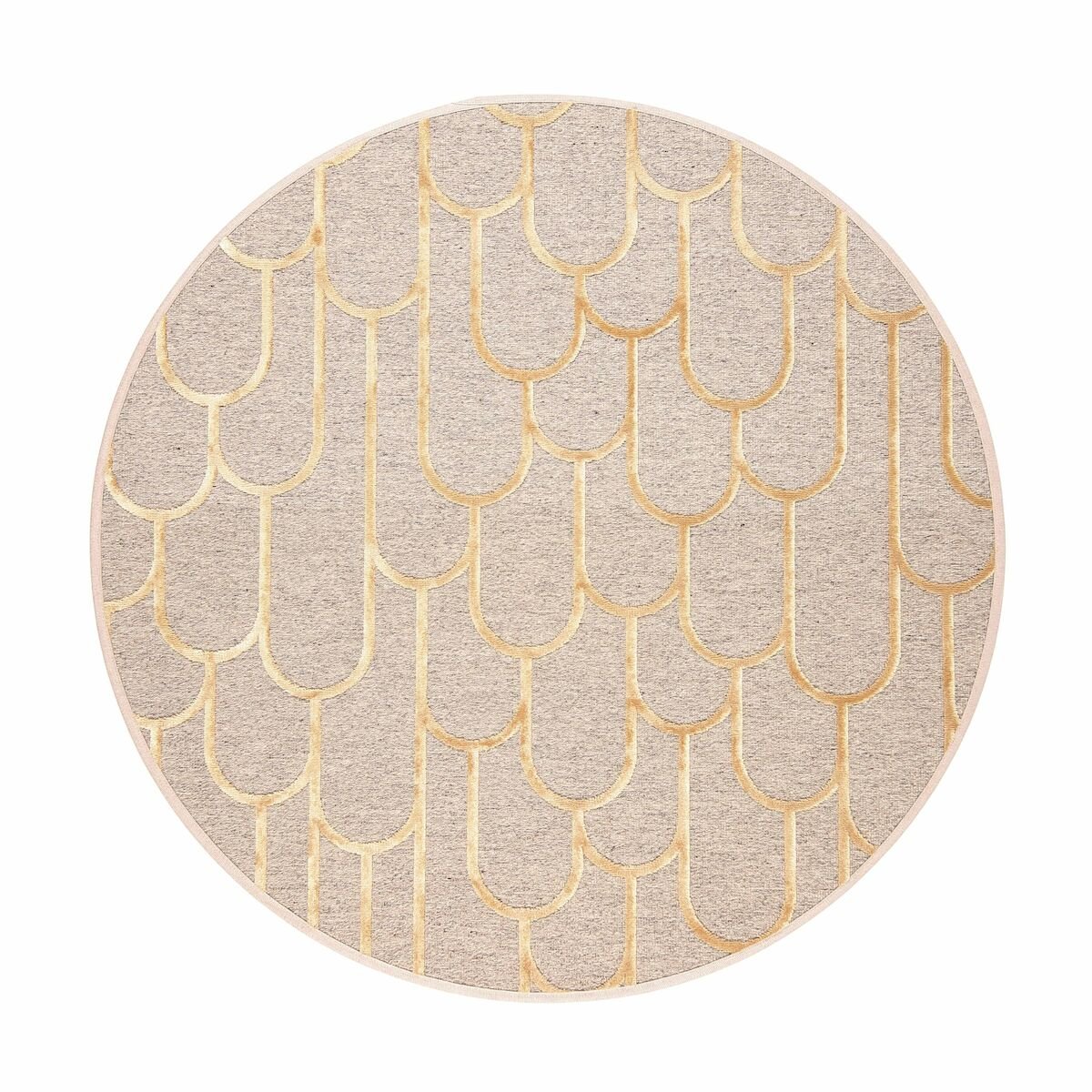 VM Carpet Paanu matto 133 cm pyöreä 7 kulta