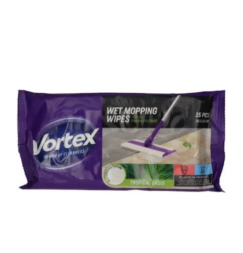 Vortex kosteat lattianpyyhkeet Tropical Oasis, 15 kpl