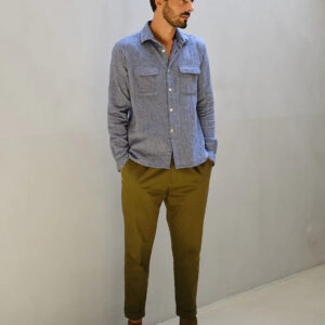 Neve Flannel Shirt Navy