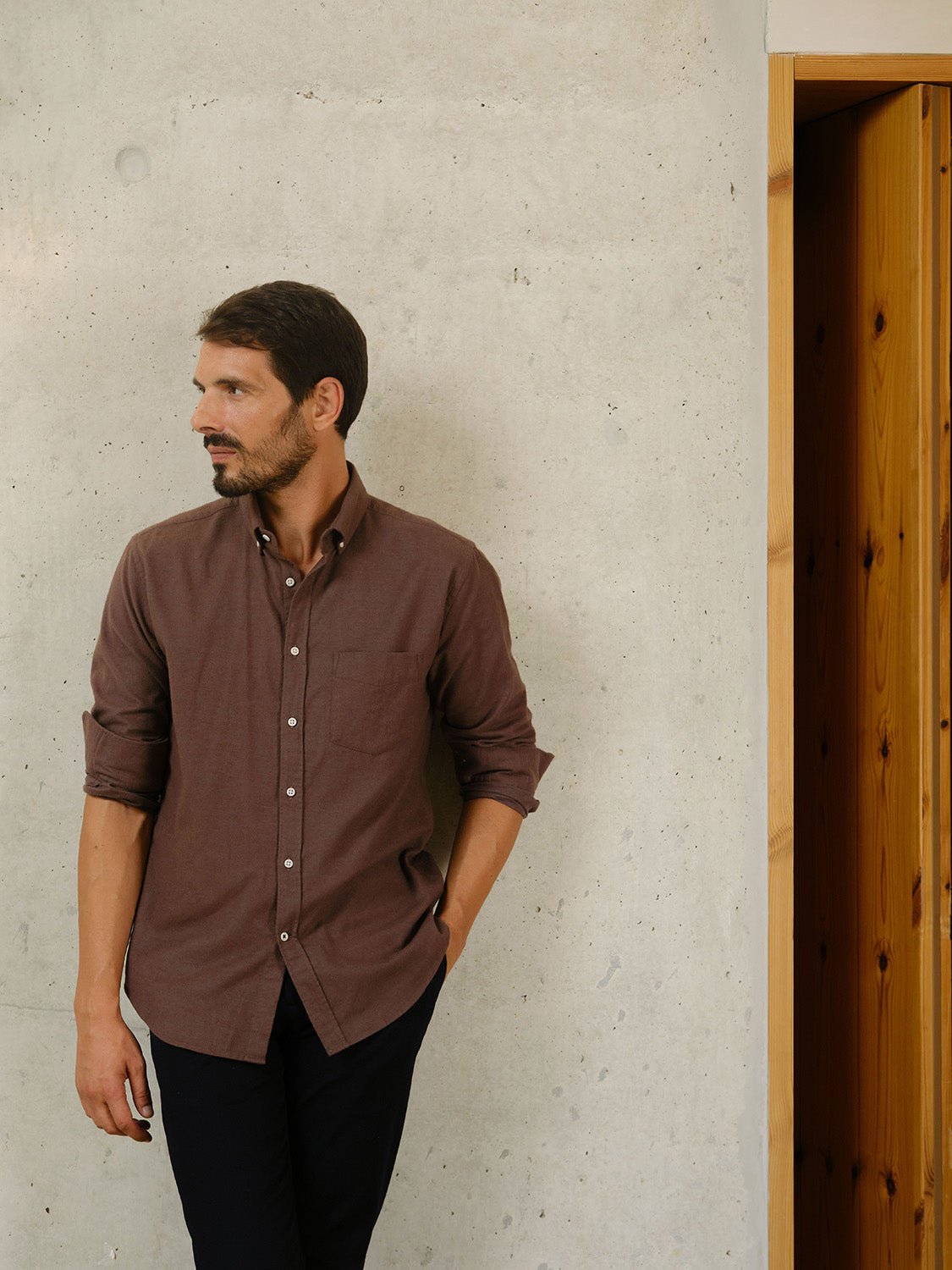 Populus Flannel Shirt Brown