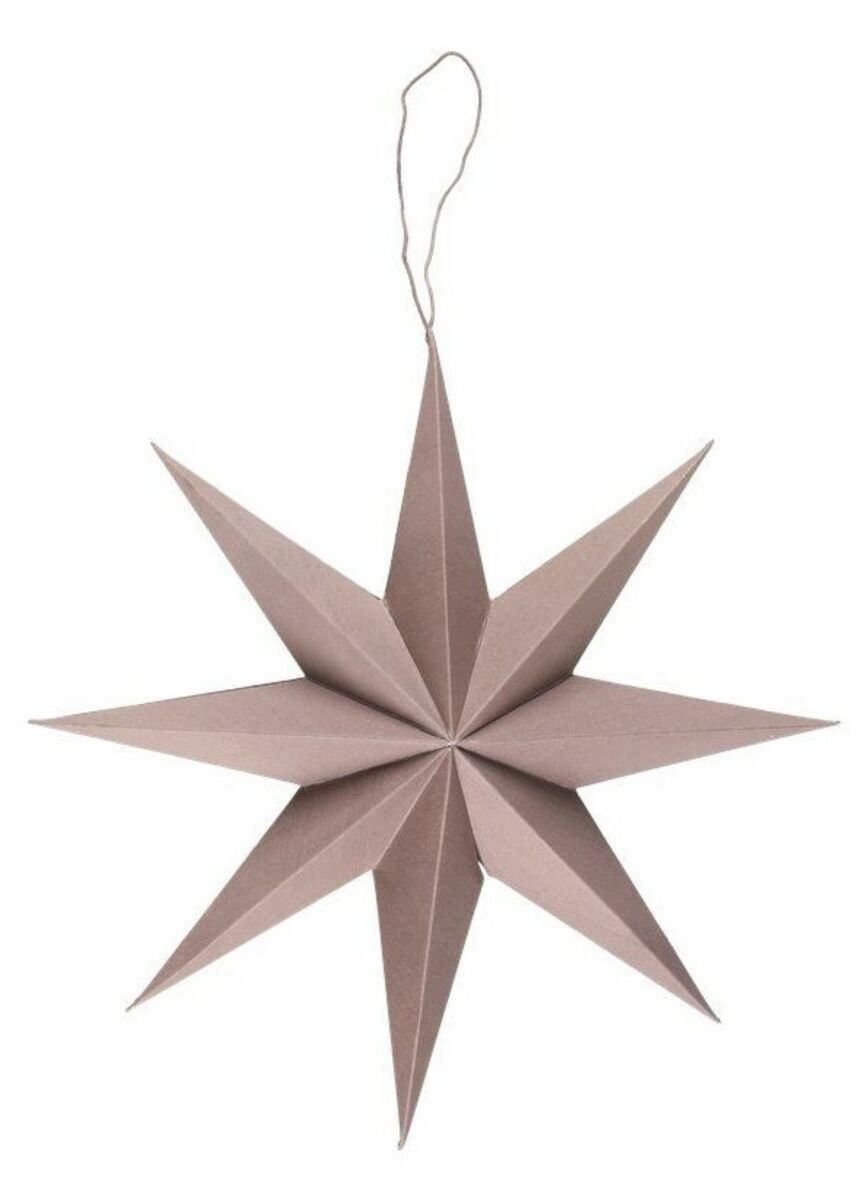 Winteria 8-sakarainen paperitähti 30 cm ruskea