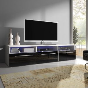 TV-taso Salathiel 150 cm - Musta