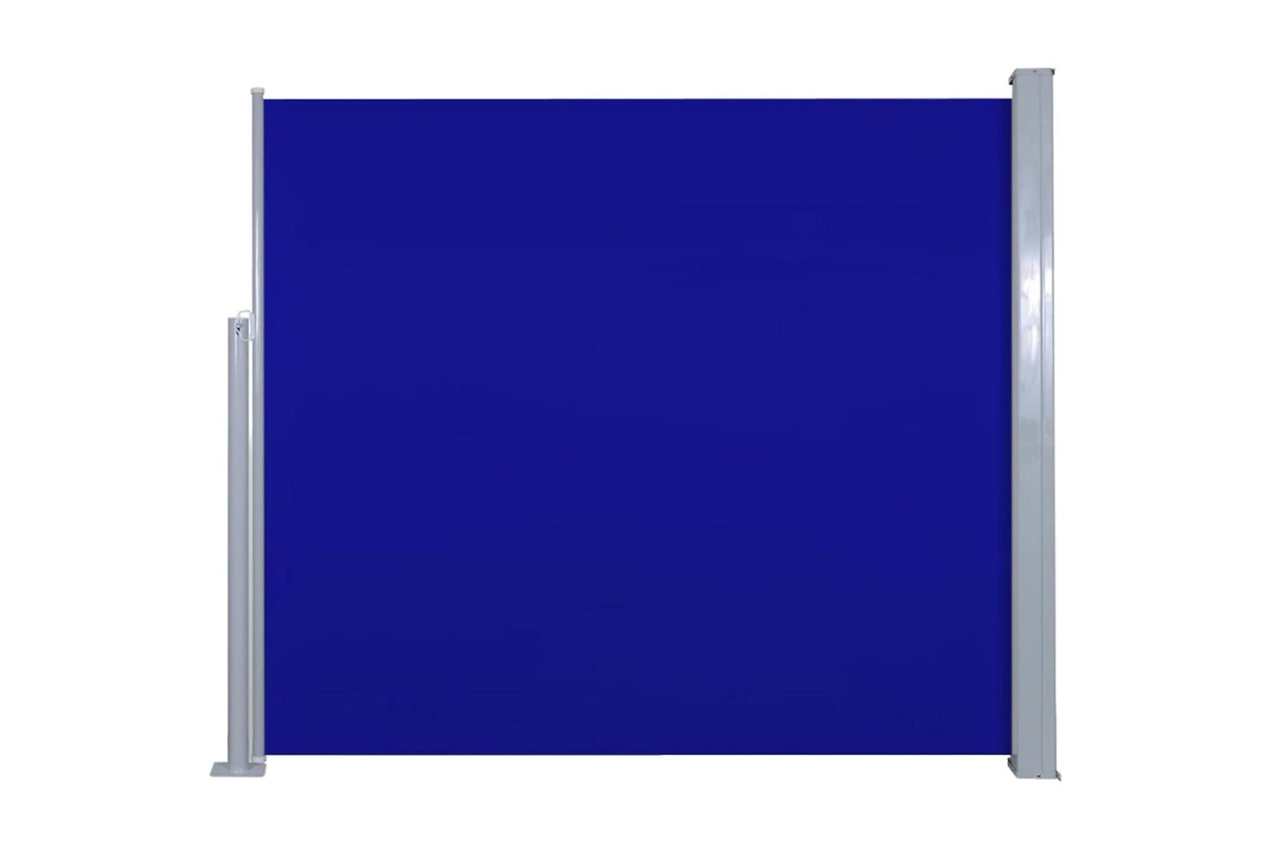 Sisäänvedettävä sivumarkiisi 120 x 300 cm sininen - Sininen