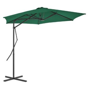 Aurinkovarjo terästanko 300 cm vihreä - Vihreä