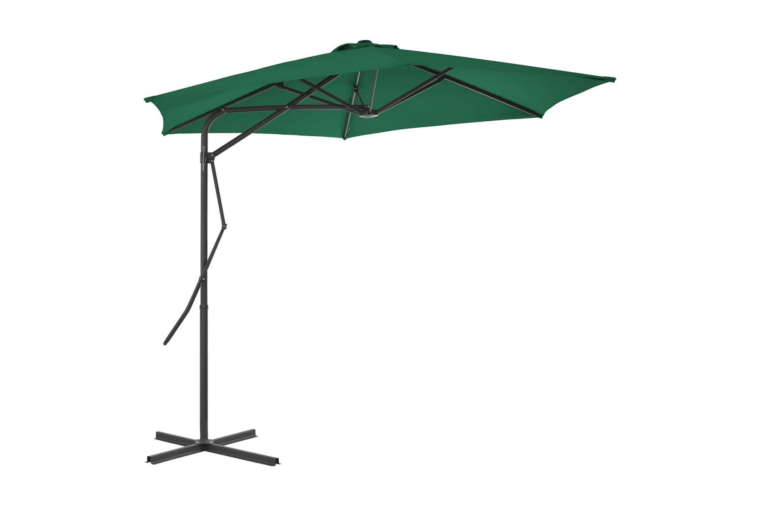 Aurinkovarjo terästanko 300 cm vihreä - Vihreä