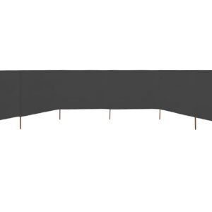 Tuulensuojakangas 6 paneelilla 800 x 80 cm harmaa - Harmaa