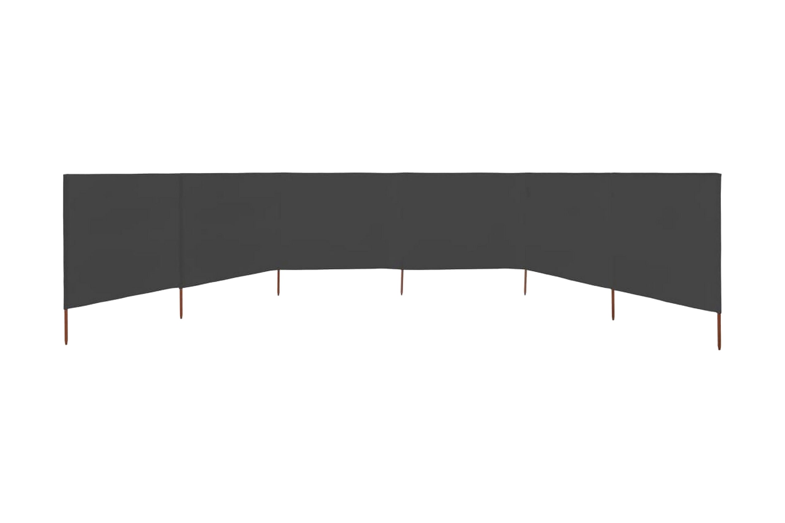 Tuulensuojakangas 6 paneelilla 800 x 80 cm harmaa - Harmaa