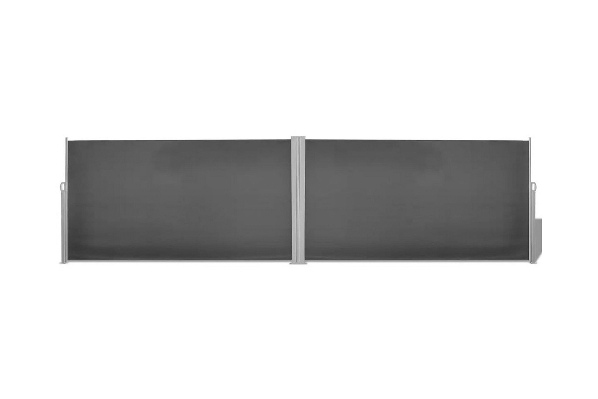 Sisäänvedettävä sivumarkiisi musta 160x600 cm - Musta