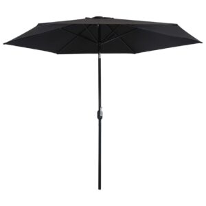 Aurinkovarjo metallirunko 300 cm musta - Musta