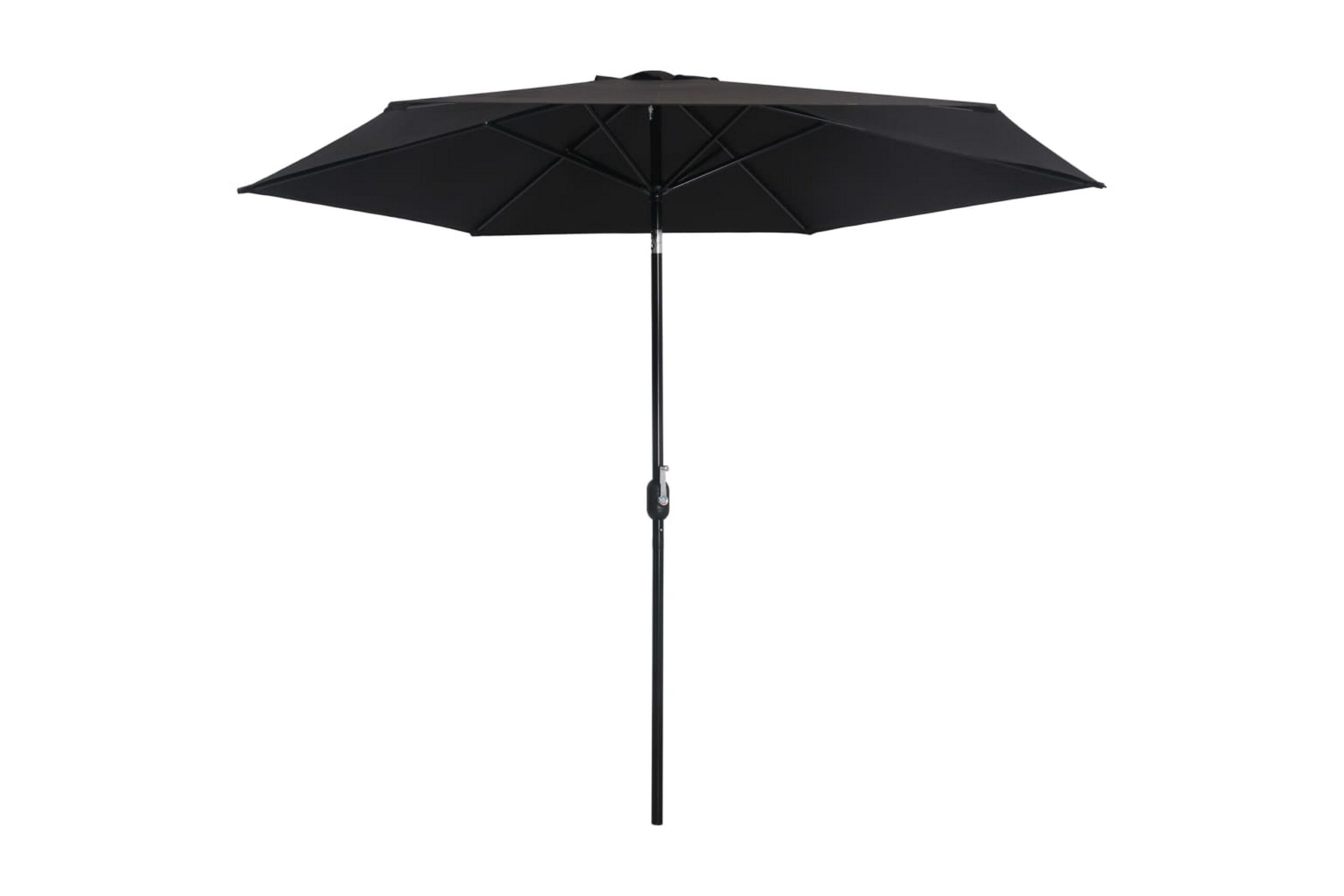 Aurinkovarjo metallirunko 300 cm musta - Musta