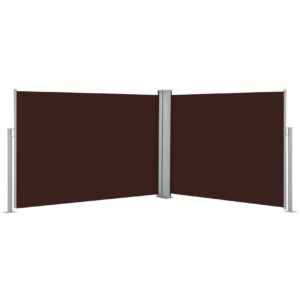 Sisäänvedettävä sivumarkiisi 100x1000 cm ruskea - Ruskea