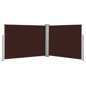 Sisäänvedettävä sivumarkiisi 140x1000 cm ruskea - Ruskea