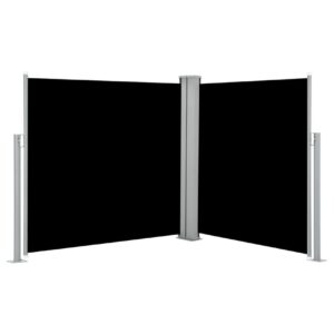 Sisäänvedettävä sivumarkiisi 100x600 cm musta - Musta