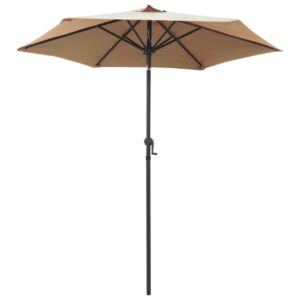 Aurinkovarjo ruskeanharmaa 200x211 cm alumiini - Ruskea